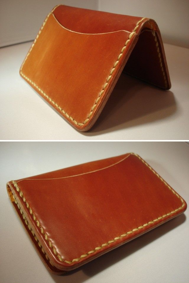 Flat Head Cordovan Card Case (Made In Japan) (Category: Wallets & Card Holders) located in Muntinlupa City. Submitted by silent_mute (Listing ID 1227341919, Image 1). Description: https://www.selfedge.com/wallets?product_id=222&filter=51#collapseOne Tan Cordovan Leather w/ Light Orange Pigskin Interior Hand Sewn Waxed Cow Tendon Thread 4.75" Length (closed) 3" Width (closed) BPI/BDO/Gcash.