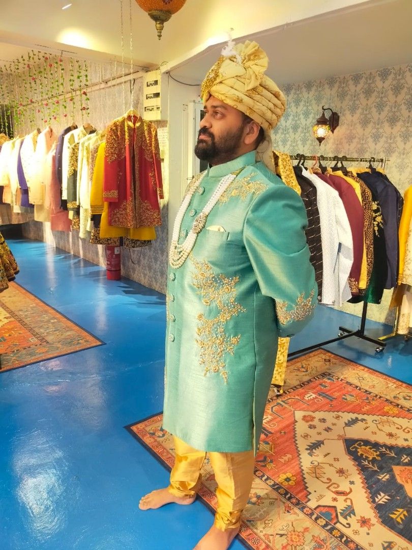 Mens jewellery cheap on sherwani