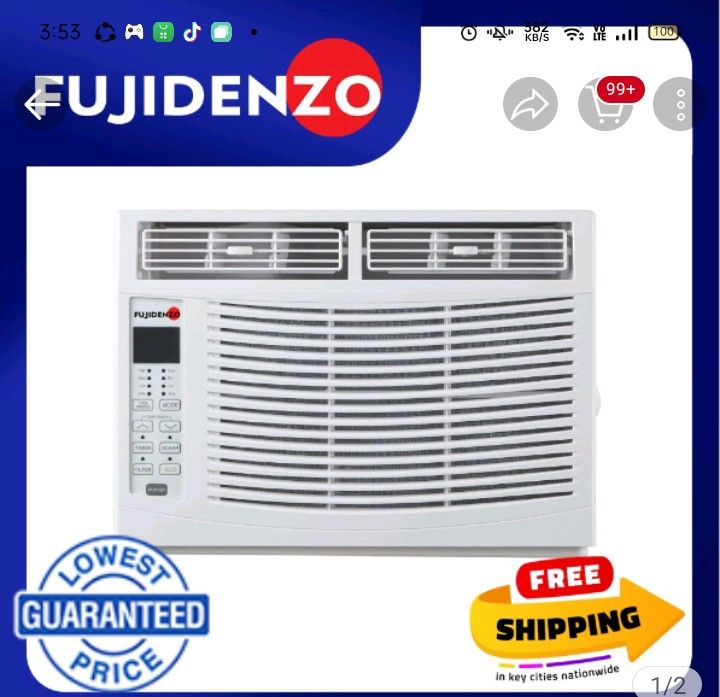 Fujidenzo 0.6 inverter Grade window type aircon with remote control, TV ...