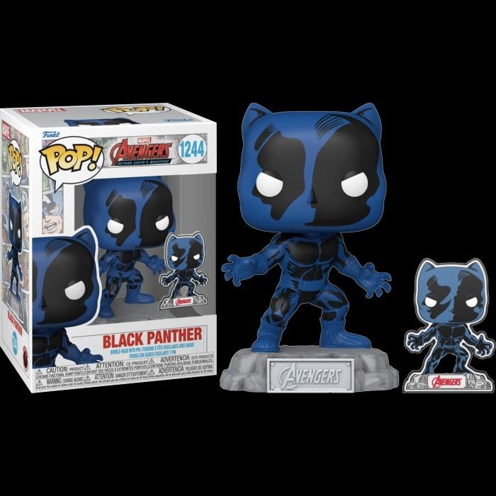 Funko Pop! Avengers: Beyond Earth’s Mightiest - Black Panther 60th  Anniversary with Enamel Pin #1244