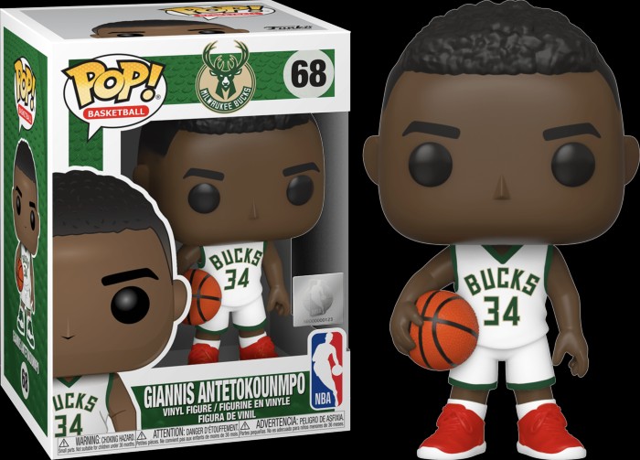 Giannis Antetokounmpo Signed Milwaukee Bucks NBA Funko Pop Doll #68