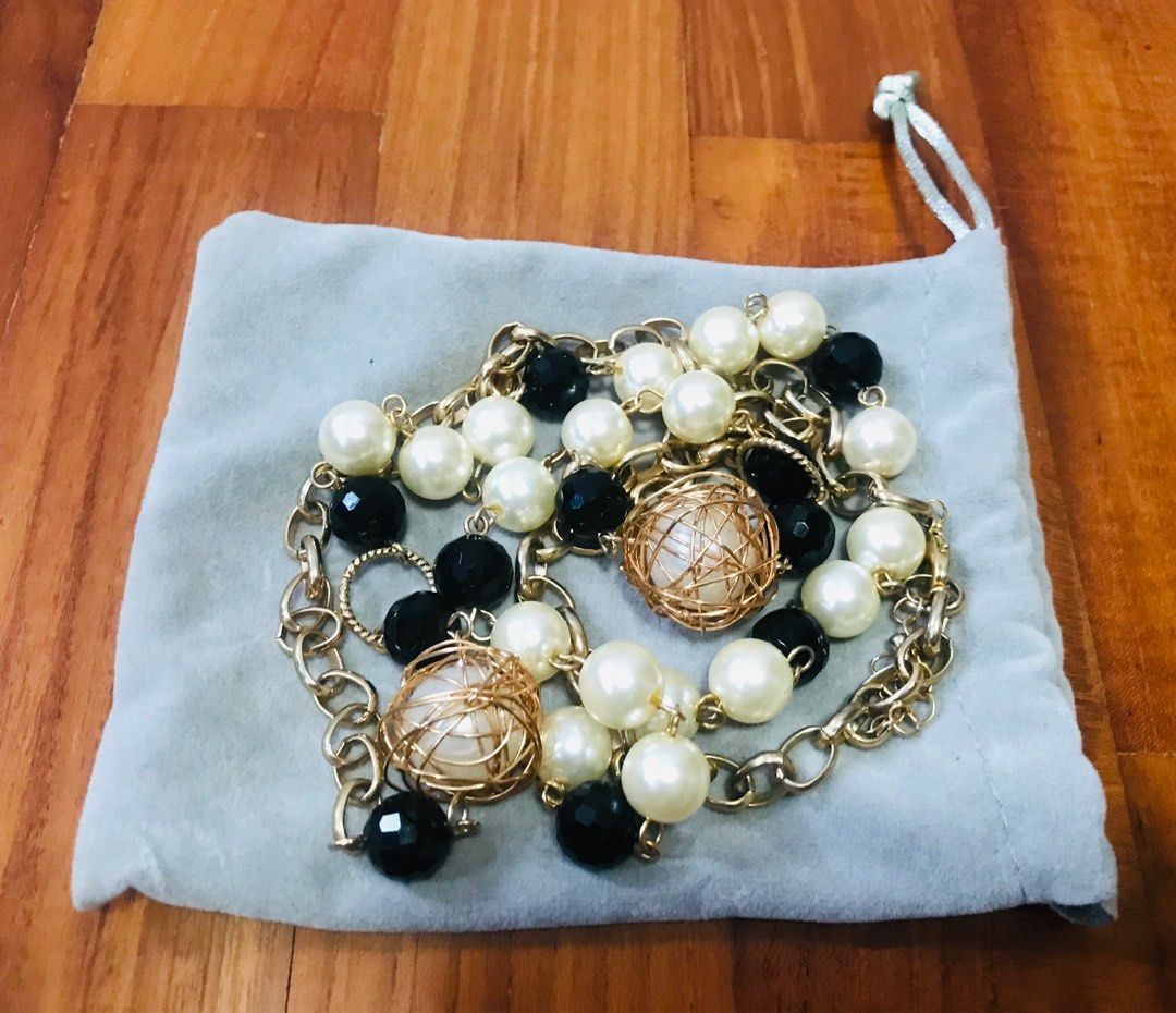 Gold plated clearance pearl necklace