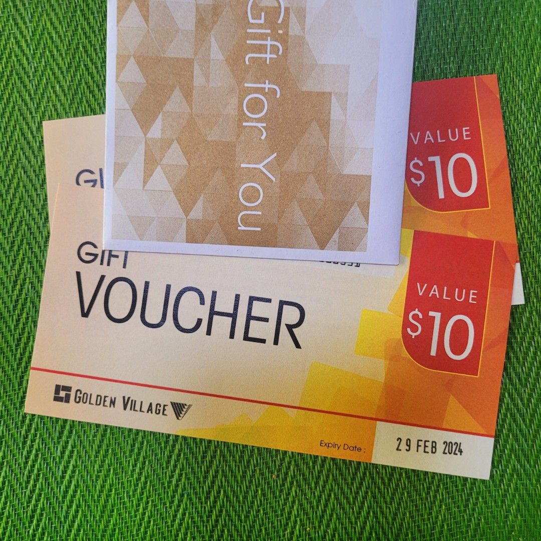 Golden Village Gift Vouchers, Tickets &amp; Vouchers, Vouchers on Carousell