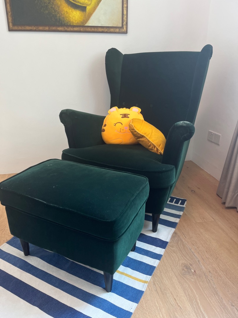 Green Armchair ( IKEA) for free, Furniture & Home Living, Furniture