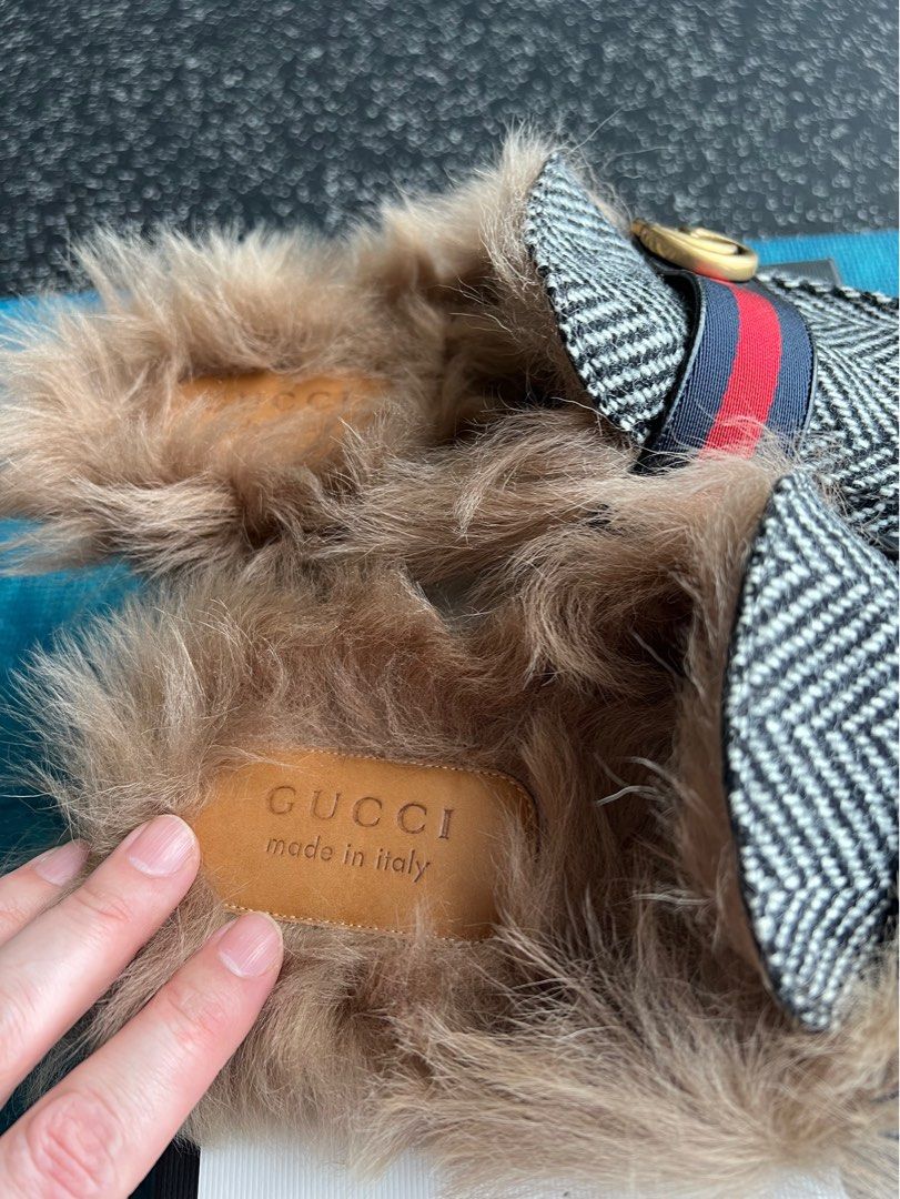 Gucci shearling loafers top