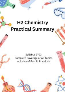 H2 Chemistry Practical Comprehensive Summary