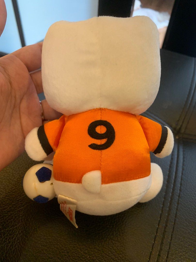 Hello Kitty Soccer Player in uniform Plush (Category: Plushies & Soft Toys) located in Quezon City. Submitted by littlecerberusshop (Listing ID 1227266708, Image 3). Description: Original Sanrio Sold as is FINAL PRICE LISTED Delivery fees care of Buyer.