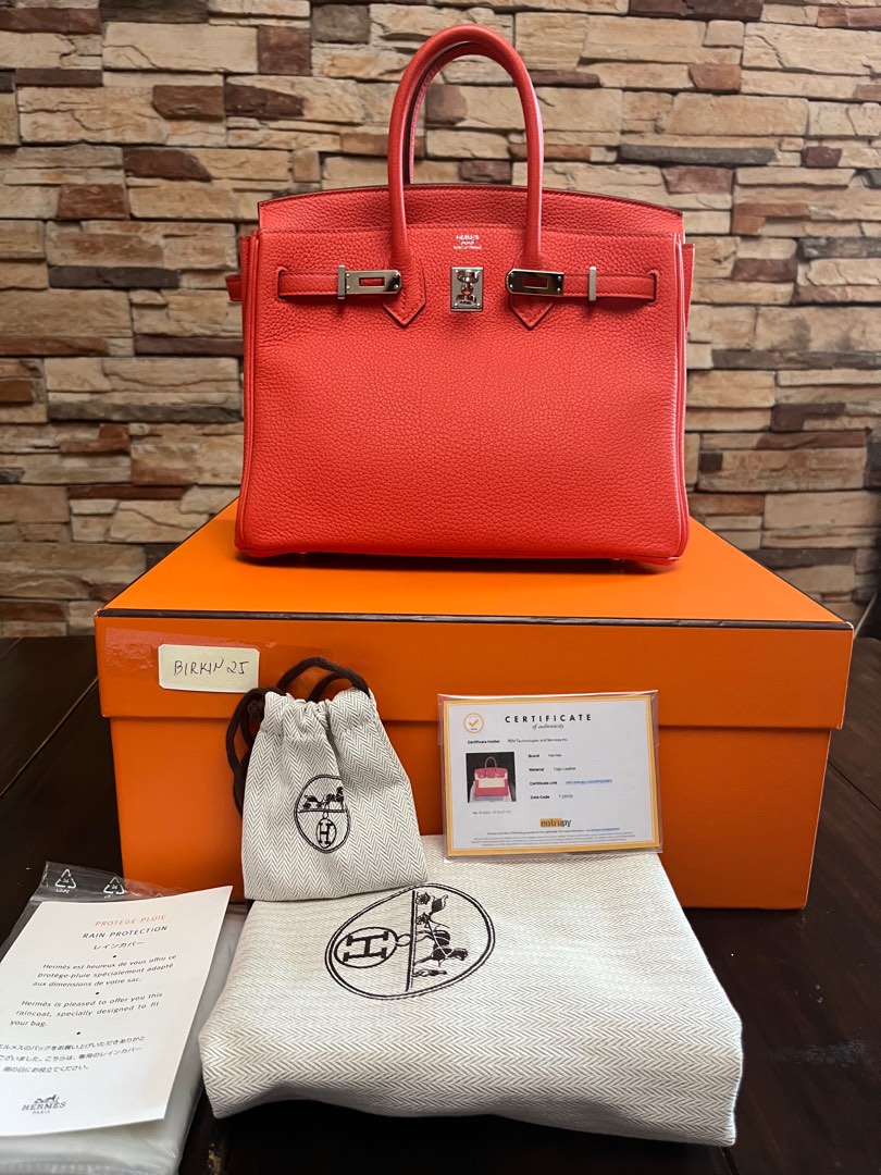 Hermes Birkin 25 Capucine, Luxury, Bags u0026 Wallets on Carousell