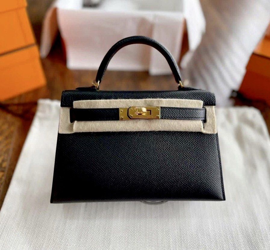 HERMES MINI KELLY - BLACK NOIR BRANDNEW!!!, Luxury, Bags & Wallets