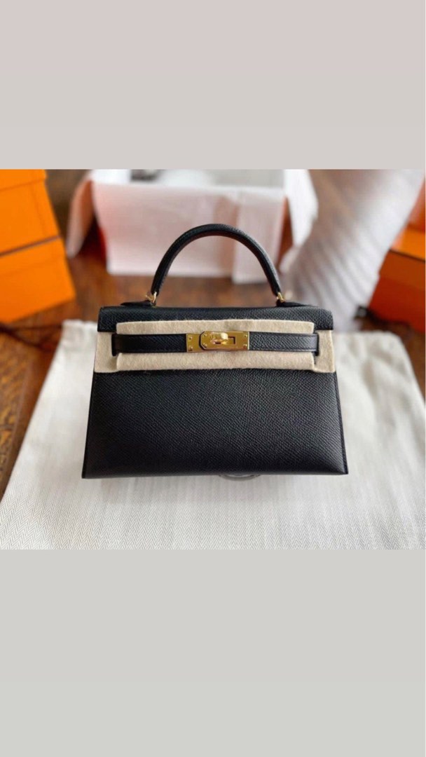 HERMES MINI KELLY - BLACK NOIR BRANDNEW!!!, Luxury, Bags & Wallets