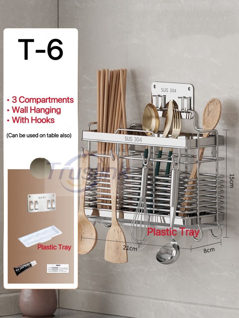 High Quality SUS304 Stainless Steel Knife Fork Spoon Holder Kitchen ...