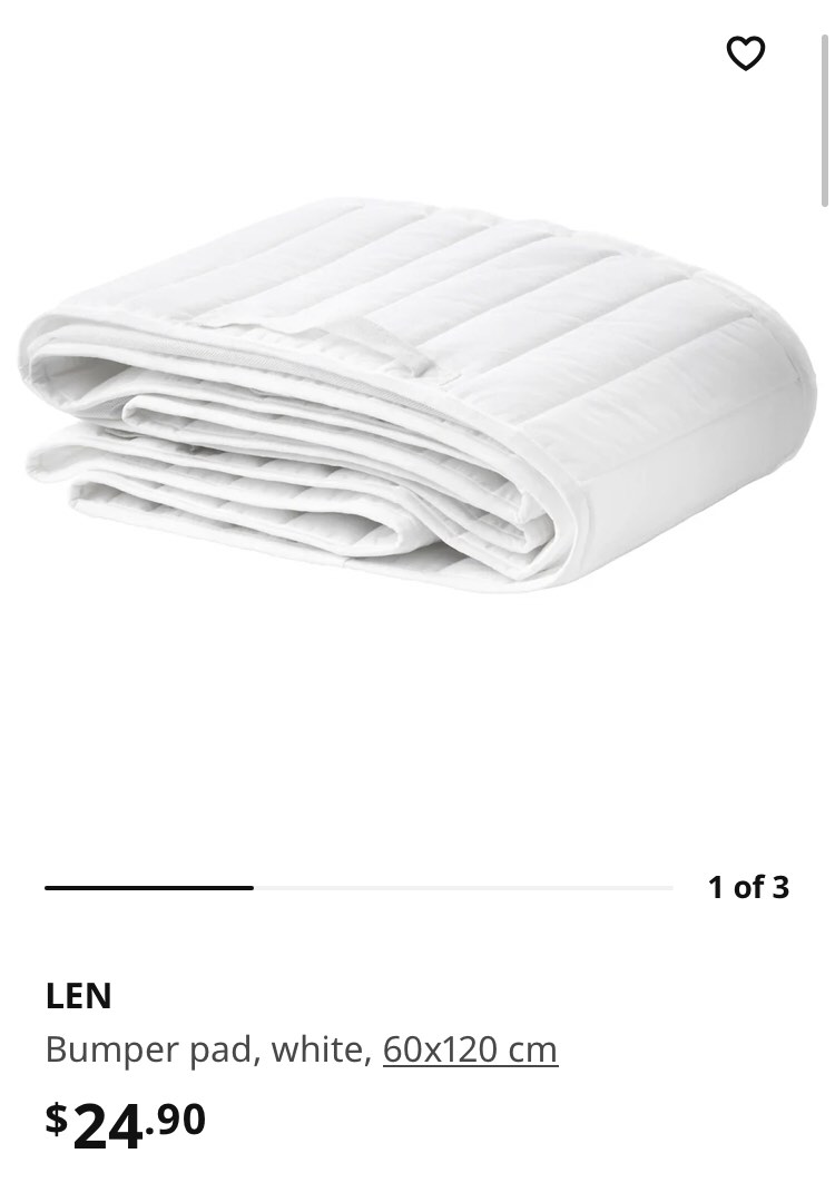 IKEA baby cot bumper, Furniture & Home Living, Bedding & Towels on