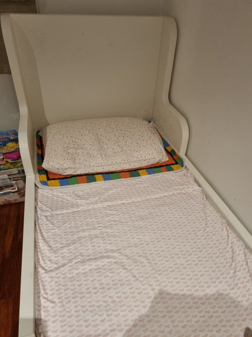 Ikea Children Extendable Bed with Mattress, Babies & Kids, Baby Nursery