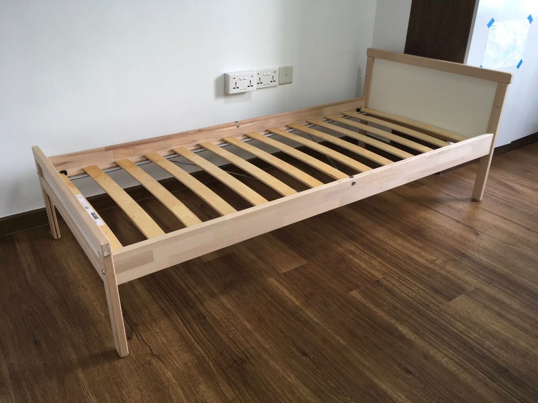 IKEA children's bed frame with guard rail, solid wood, Babies