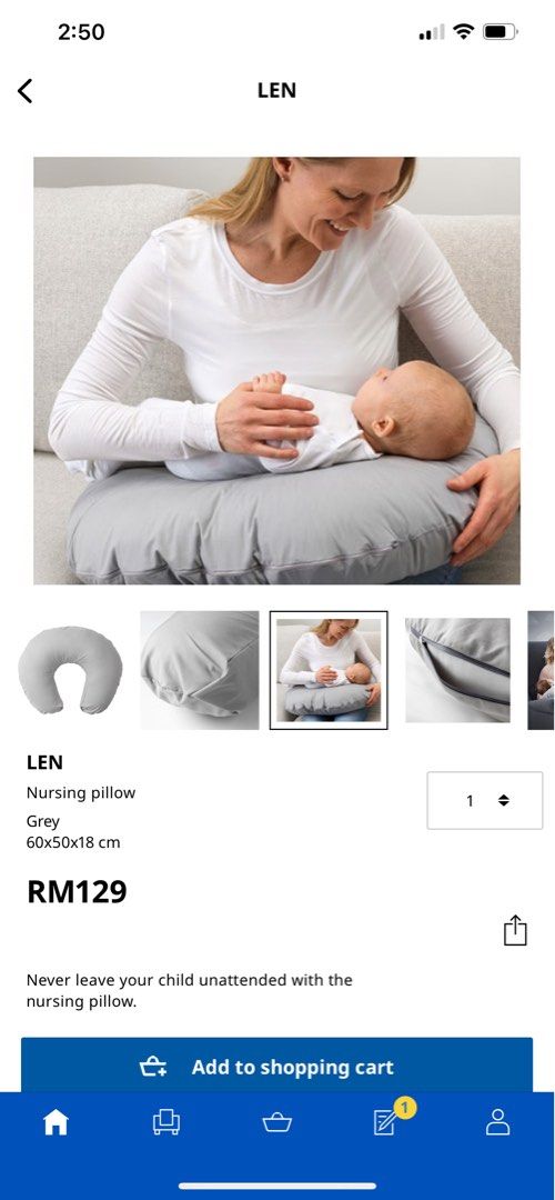 Ikea len outlet nursing pillow