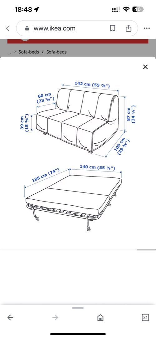 IKEA Sofa Bed last call must go by 5 May, Furniture & Home Living