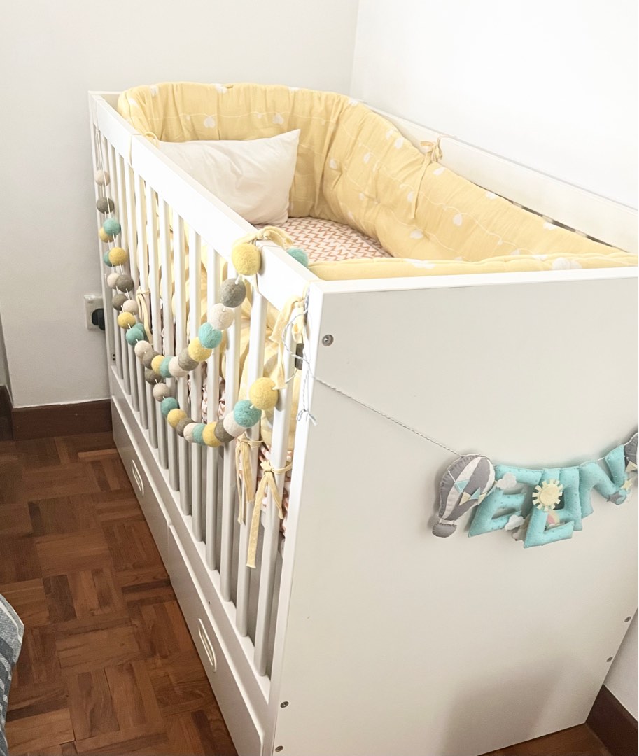 Ikea Stuva Fritids Baby cot/crib with drawers, Babies & Kids, Baby