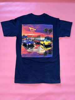 In-n-out Burger California T-shirt Navy Unisex Size Small Retro Print On Back