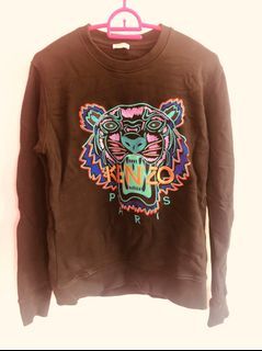 Authentic Kenzo Classic Embroidered Tiger Crew Sweashirt