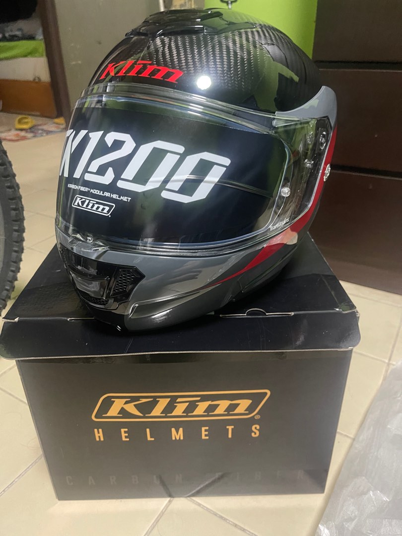 Klim helmet, Motorcycles, Motorcycle Apparel on Carousell