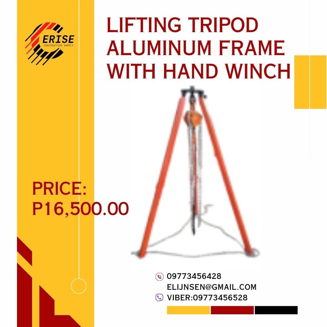 LIFTING TRIPOD ALUMINUM FRAME WITH HAND WINCH on Carousell