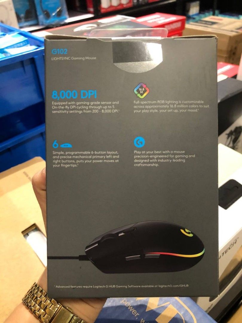 Logitech G102 LIGHTSYNC RGB Gaming Mouse Black (Category: Mouse & Mousepads) located in Makati City. Submitted by slaccessoriesshop (Listing ID 1227259770, Image 2). Description: Logitech G102 LIGHTSYNC RGB Gaming Mouse Black Available in color White ✅ Guaranteed Original / Brand New ✅ 7 days replacement for factory defect ✅ 1 year warranty ✅ Cash on delivery 💥 We issue SALES INVOICE 💥 Accepting BULK ORDERS --------------------------------- 📌 