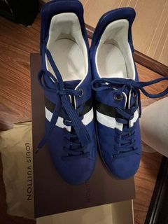 Louis Vuitton Blue Damier Infini Leather Frontrow Sneaker Size