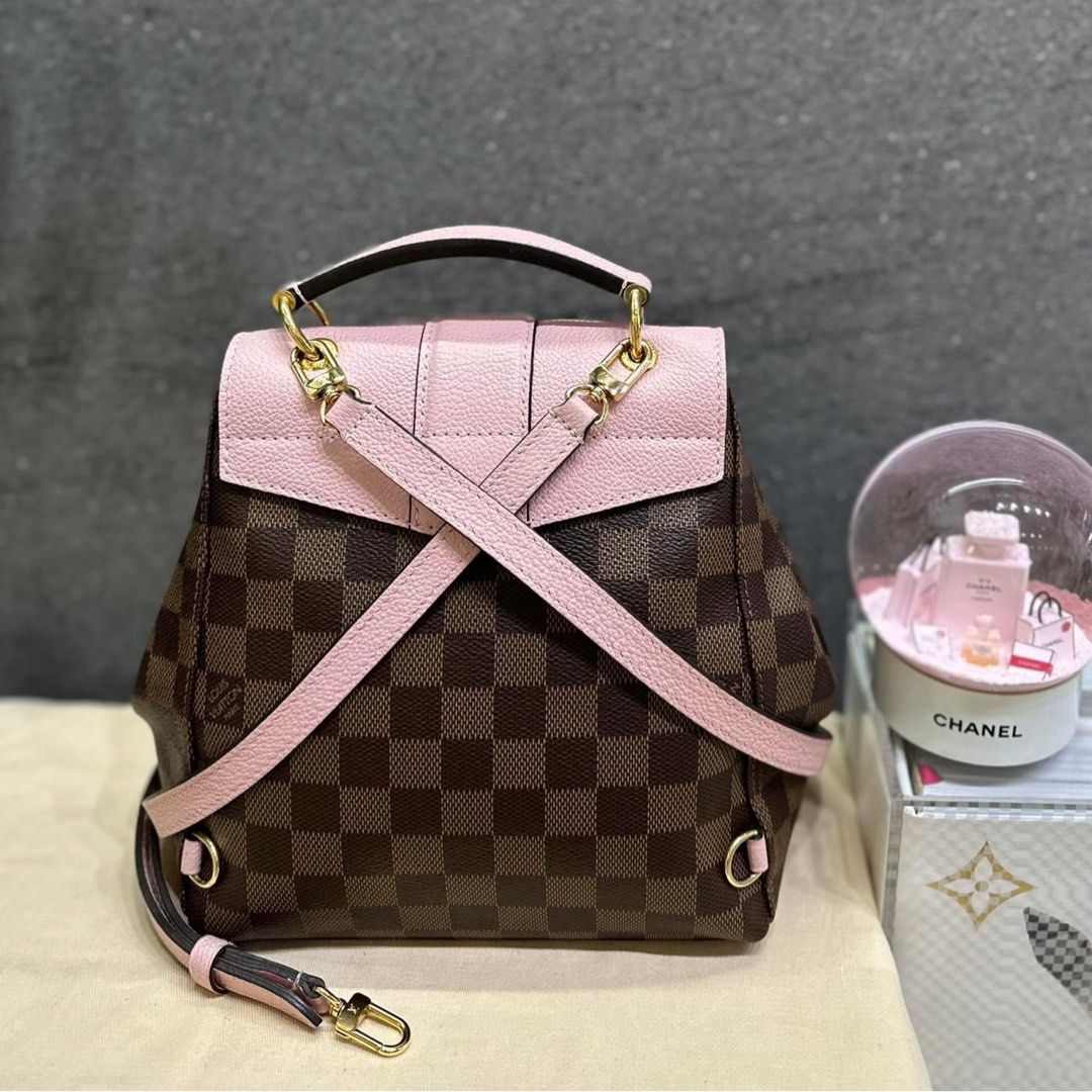 Louis Vuitton Clapton Backpack Damier Ebene Rose Ballerine, Luxury