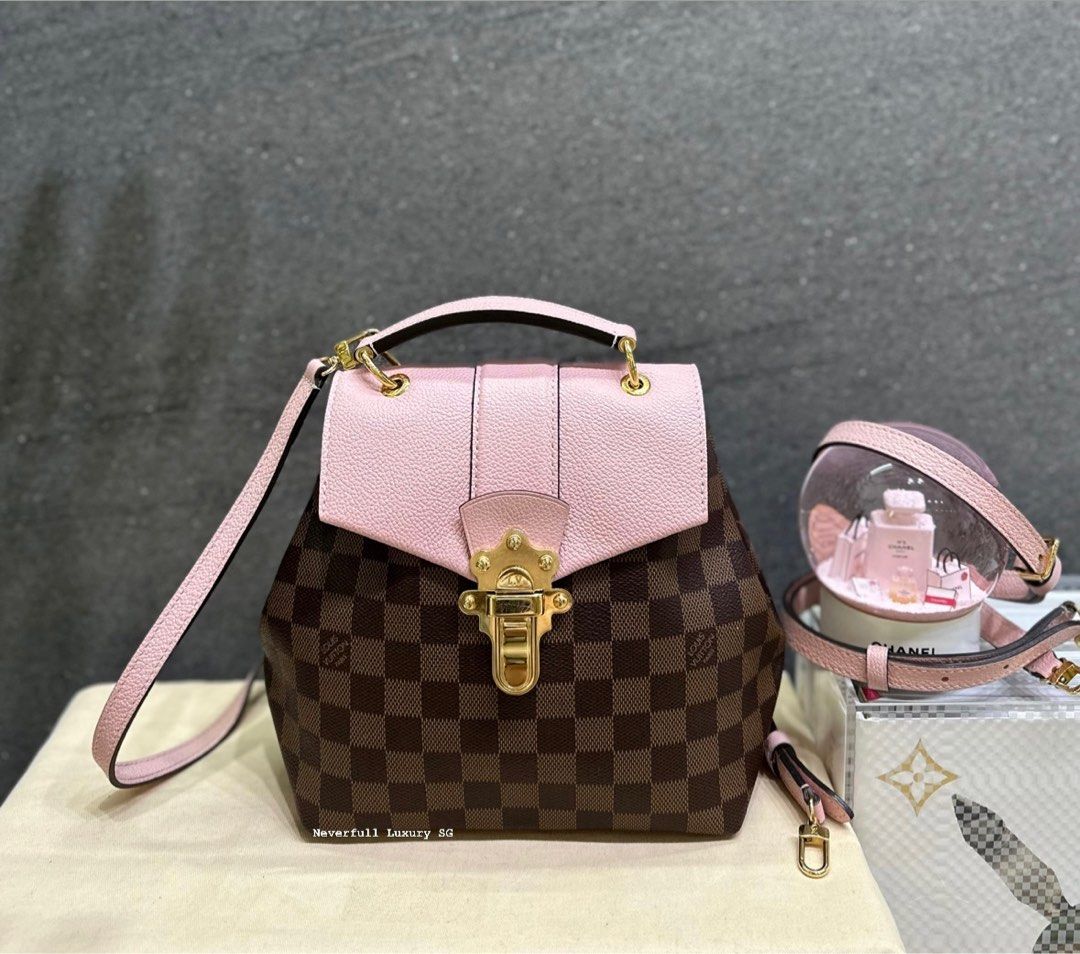 Clapton leather handbag Louis Vuitton Pink in Leather - 28488501