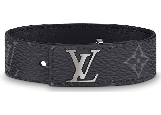 Brand new LV slide bracelet Monogram Eclipse canvas, Luxury, Accessories on  Carousell