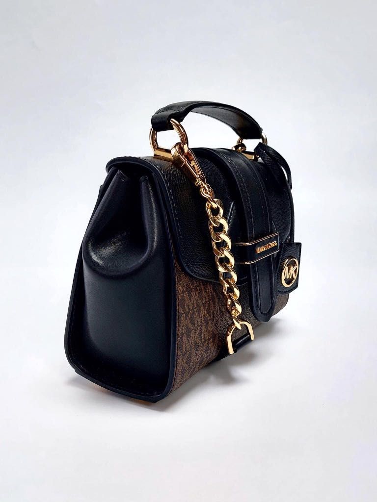 Bleecker medium logo store and leather satchel