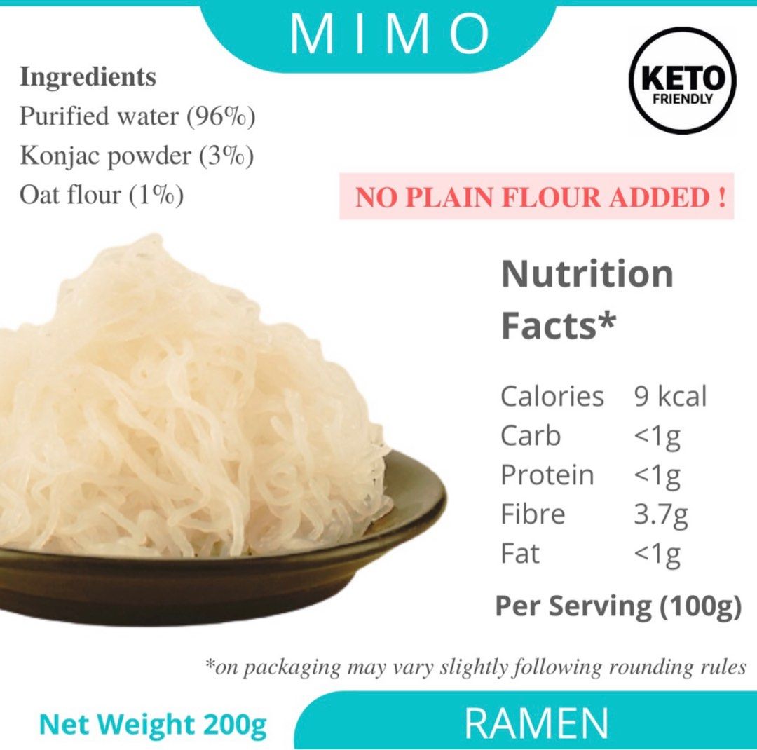 MIMO Konjac Rice Konjac Noodle Shirataki Rice Noodle Konjac Kurus slim
