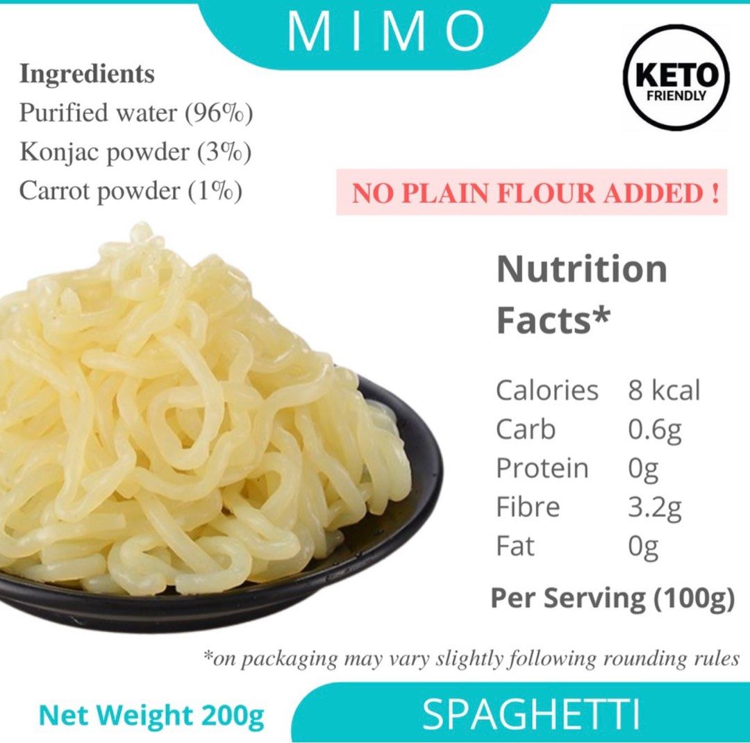 MIMO Konjac Rice Konjac Noodle Shirataki Rice Noodle Konjac Kurus slim