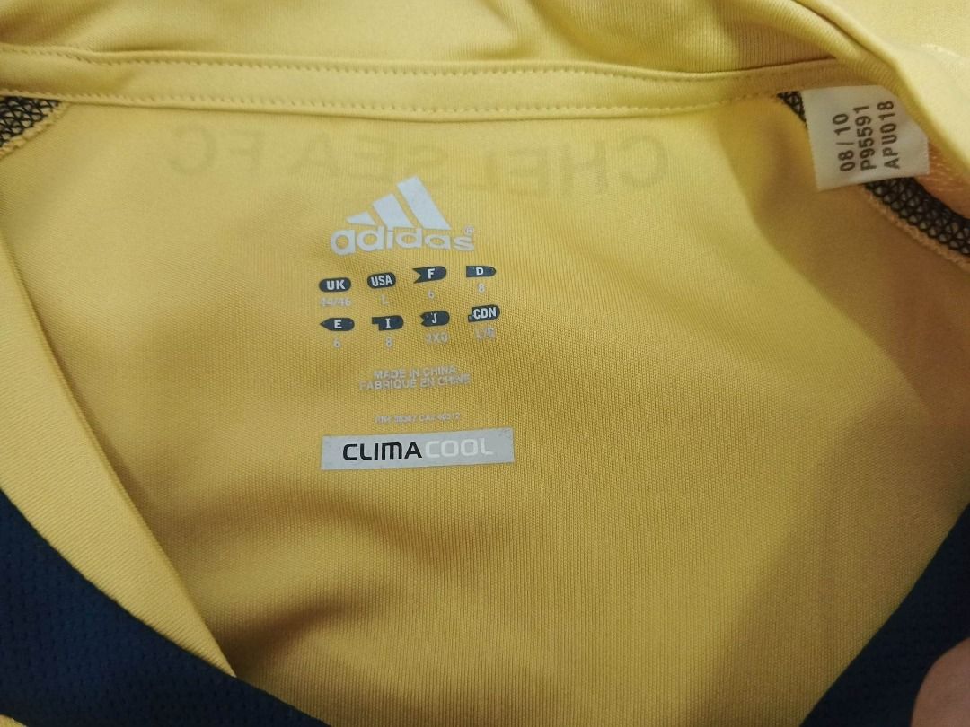 M L ADIDAS CHELSEA FC 10 11 FORMATION TRAINING JERSEYS CLIMACOOL