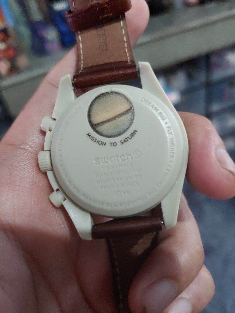 Moonswatch Mission to Saturn (Category: Luxury Watches) located in Manila. Submitted by young.sandwich (Listing ID 1224540591, Image 3). Description: For Pre-Order (4 - 7 days) 500php DP only With OG Strap Will include leather strap!.