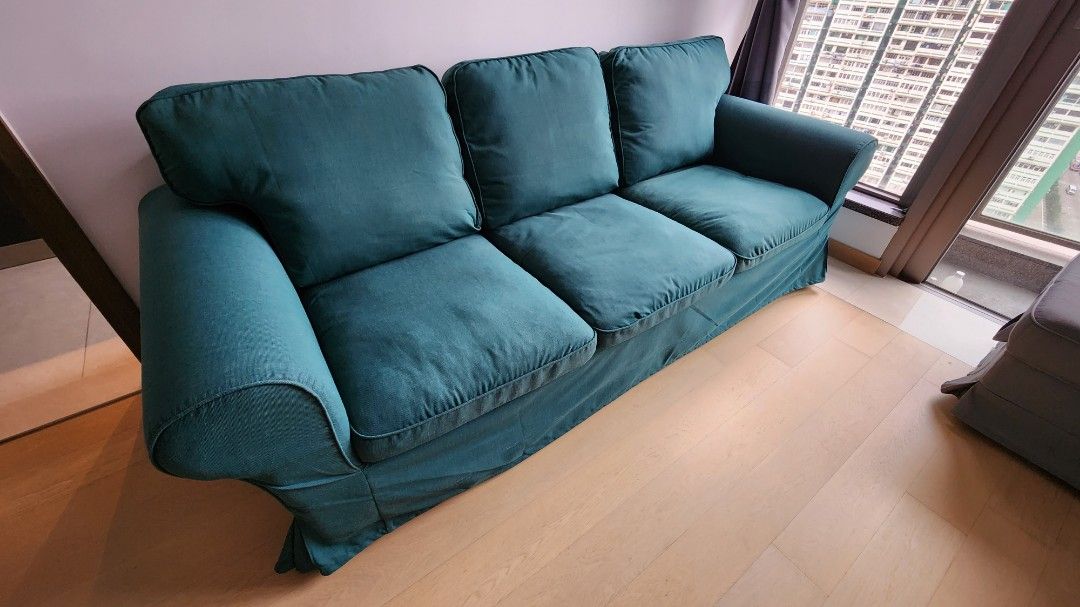 MOVING SALE IKEA Ektorp 3 seat sofa dark turquoise