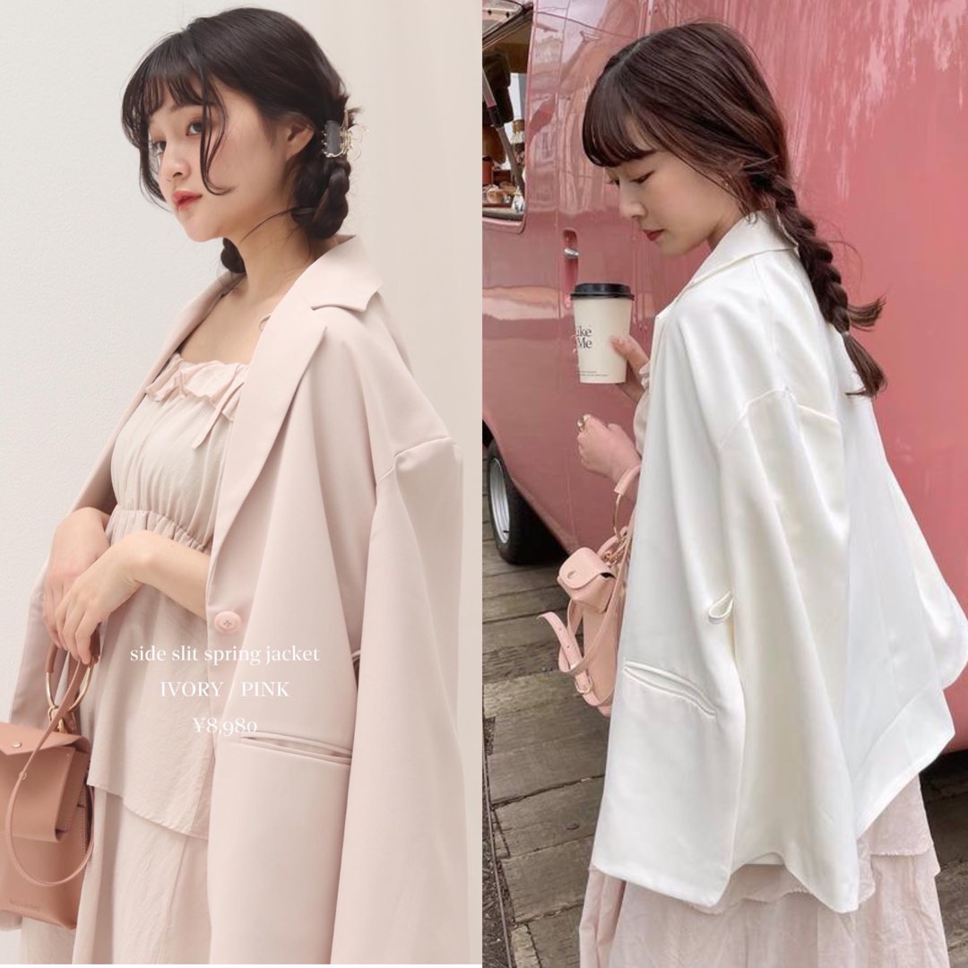 muguet side slit spring jacket - アウター