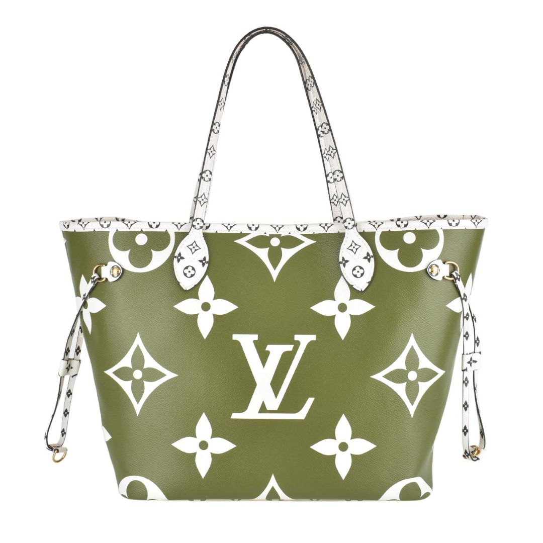 Louis Vuitton Neverfull Monogram Giant MM Khaki Green/Beige Lining