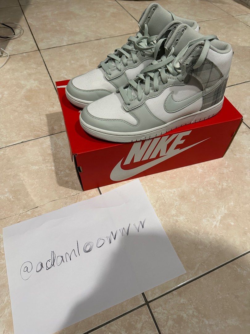 Nike dunks high on sale plaid