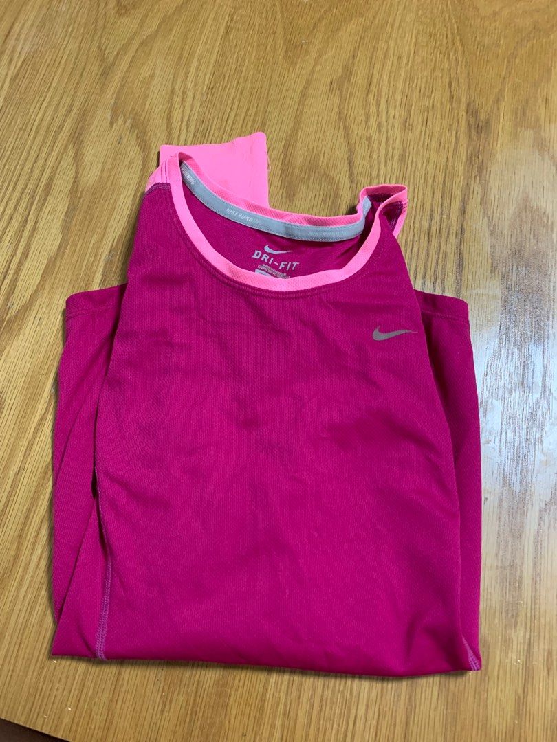 Nike Pro Dri Fit Nike Running top hot pink size xs long sleeve quick dry  light weight, Women's Fashion, Activewear on Carousell