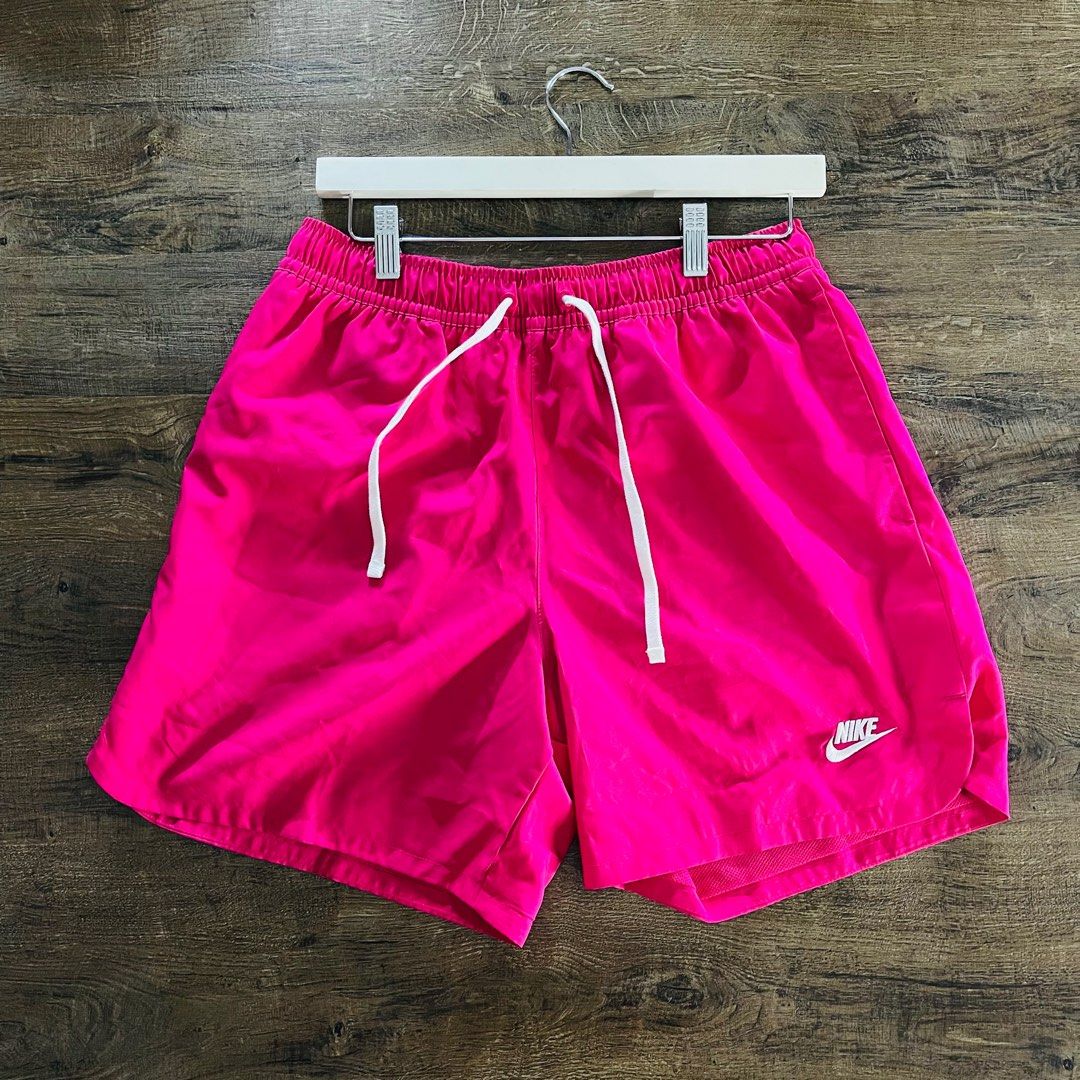 Nike woven shorts pink discount