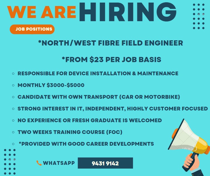 *NORTH/WEST FIBRE FIELD ENGINEER *FROM 23 PER JOB BASIS, Jobs