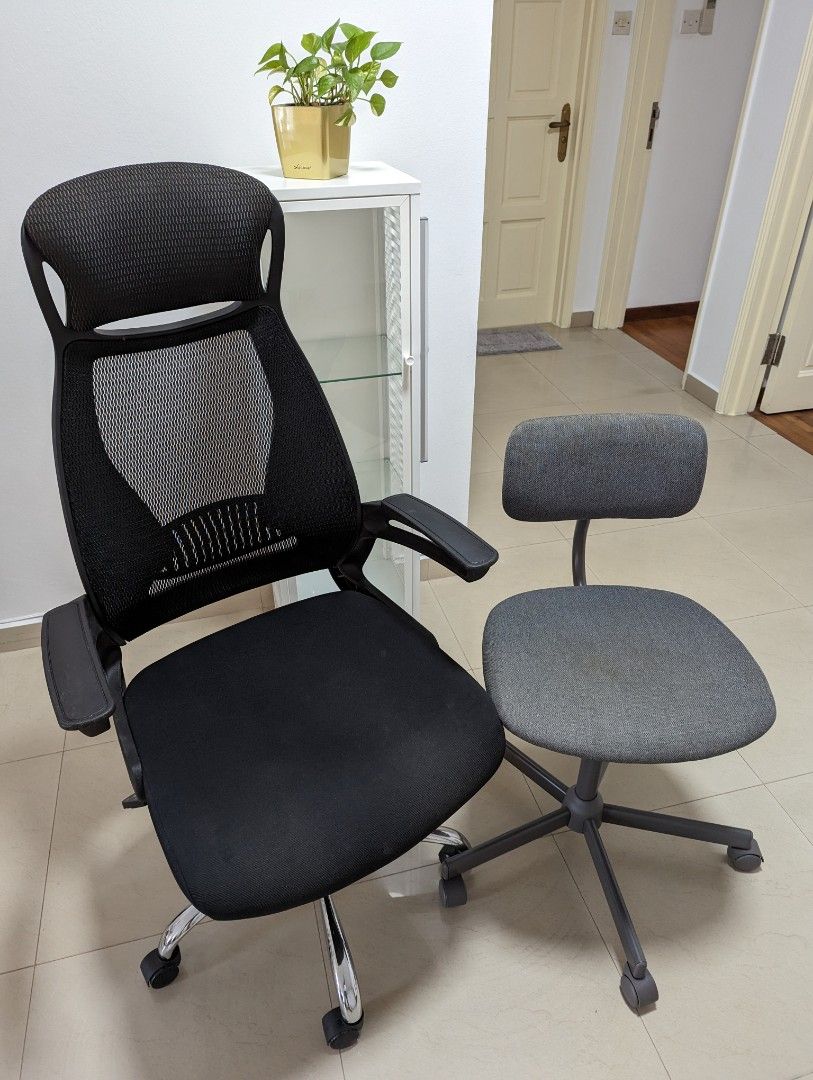 Office chairs set of two., Furniture & Home Living, Furniture, Chairs