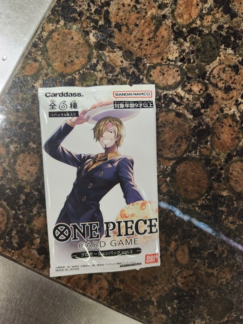 One piece tcg sanji promo pack, Hobbies & Toys, Toys & Games on Carousell