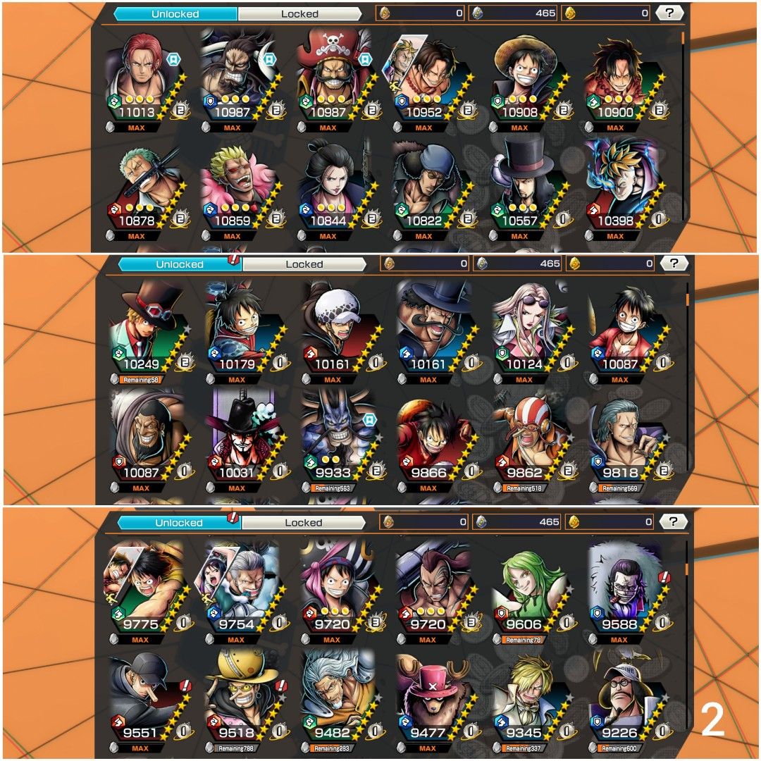OPBR Account] 4 Extreme Max, Extreme Shanks FR Max, Extreme Olin Max, Extreme Roger Max, Extreme Yamato Max, HyperBoost 6, 49 Medals Max, Global