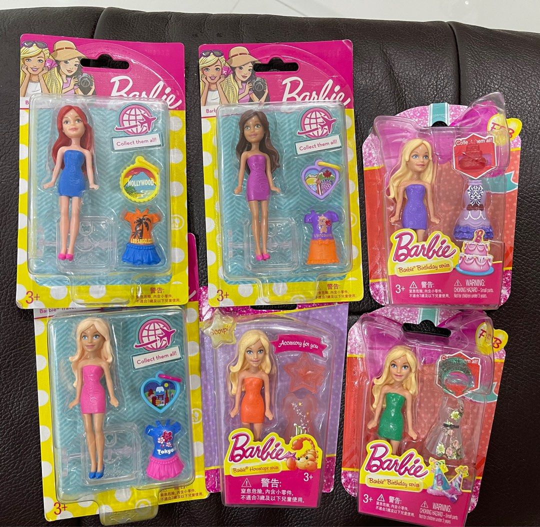 Original Mattel Barbie Mini figure with a ring Hobbies Toys