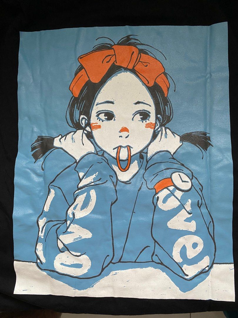 Overprint carhartt POP ART 黑色短袖Tee L碼, 女裝, 上衣, T-shirt