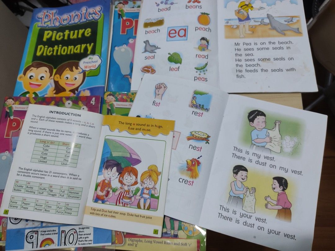 Phonics books and other reading and writing materials, Hobbies & Toys