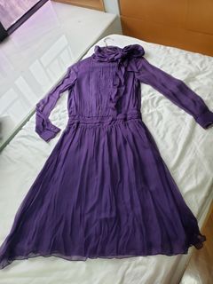 Playlord silk blue purple dress