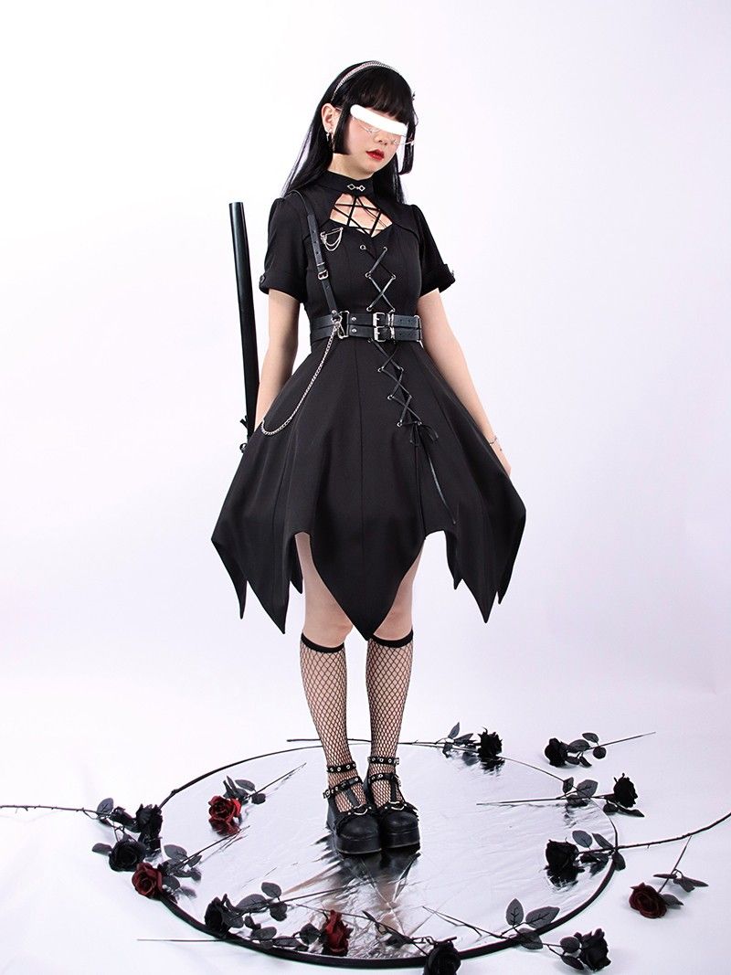 (PO) Gothic pentagram window cosplay dress, Hobbies & Toys, Memorabilia ...